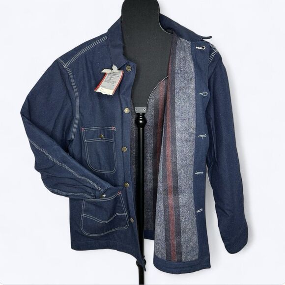 Sears Other - Vtg Sears Work Outerwear Blanket Lined Denim Chore Coat Mens XL Jacket 80s Union